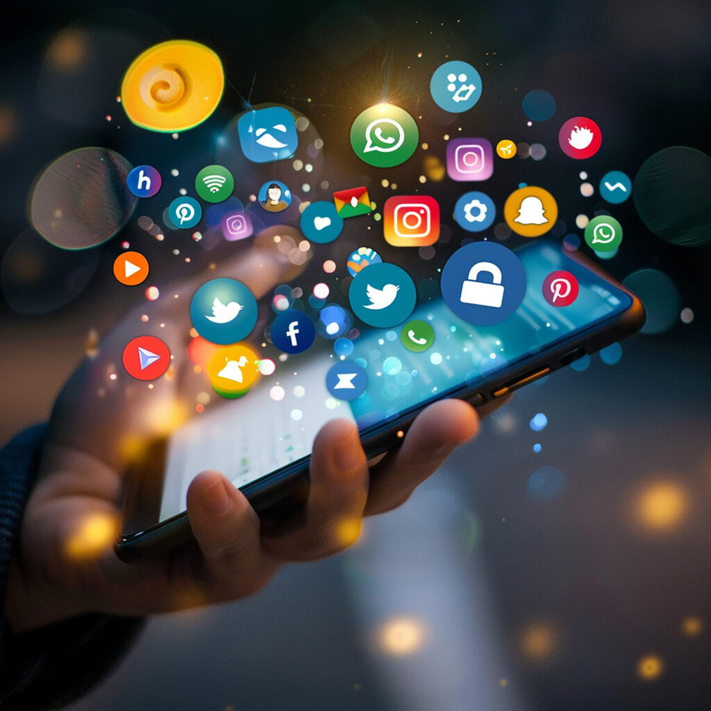 social media panel on smartphone