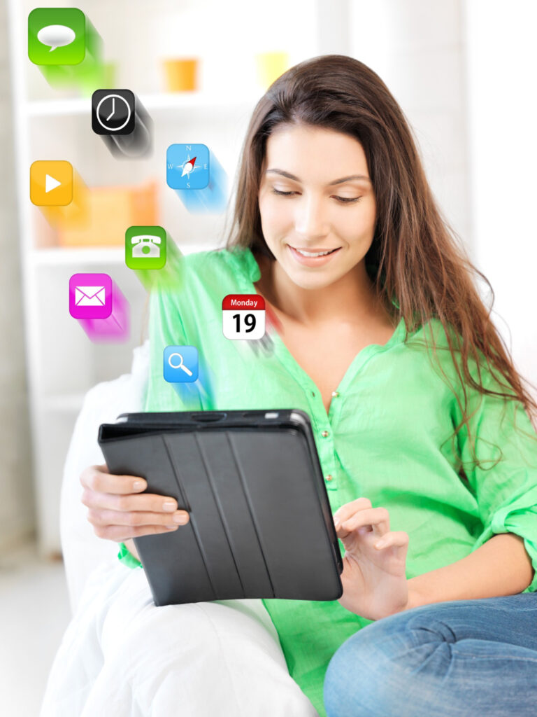 social media account dashboard on phone