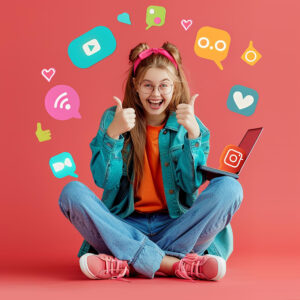 Oglądający live na Facebooku